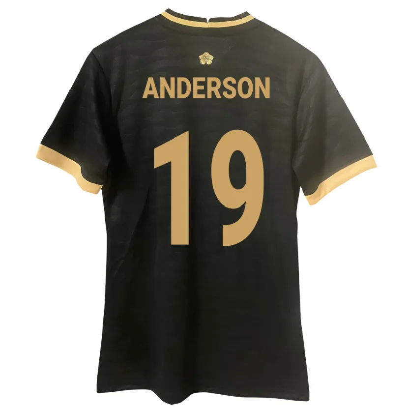 Danxen Børn Panama Iván Anderson #19 Sort Udebane Spillertrøjer 24-26 Trøje T-Shirt