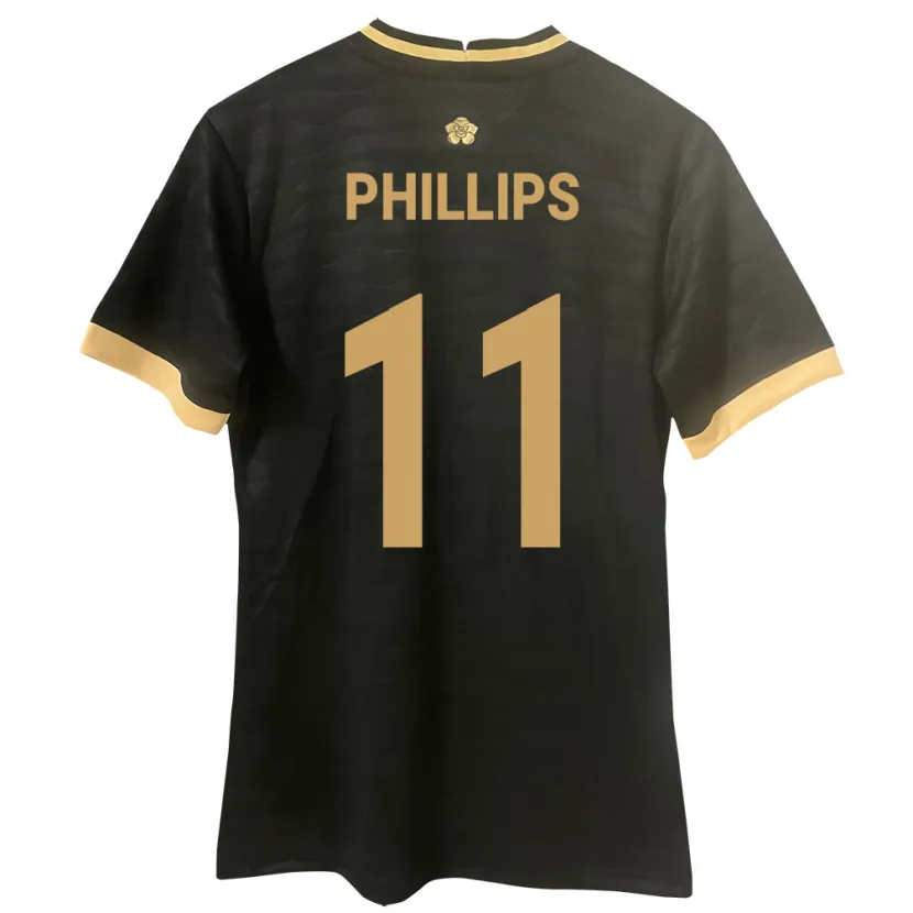 Danxen Børn Panama Ricardo Phillips #11 Sort Udebane Spillertrøjer 24-26 Trøje T-Shirt