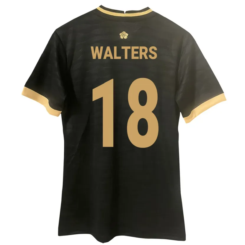 Danxen Børn Panama Kairo Walters #18 Sort Udebane Spillertrøjer 24-26 Trøje T-Shirt