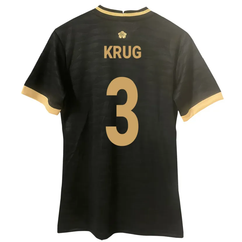 Danxen Børn Panama Martín Krug #3 Sort Udebane Spillertrøjer 24-26 Trøje T-Shirt