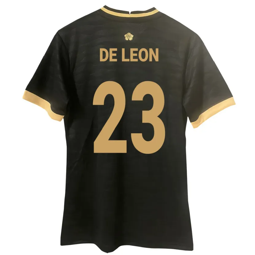 Danxen Børn Panama Yerenis De León #23 Sort Udebane Spillertrøjer 24-26 Trøje T-Shirt