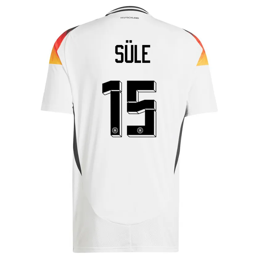 Danxen Mænd Tyskland Niklas Sule #15 Hvid Hjemmebane Spillertrøjer 24-26 Trøje T-Shirt