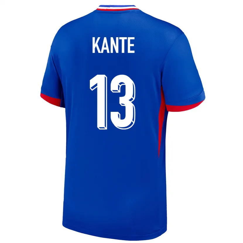 Danxen Mænd Frankrig N Golo Kante #13 Blå Hjemmebane Spillertrøjer 24-26 Trøje T-Shirt