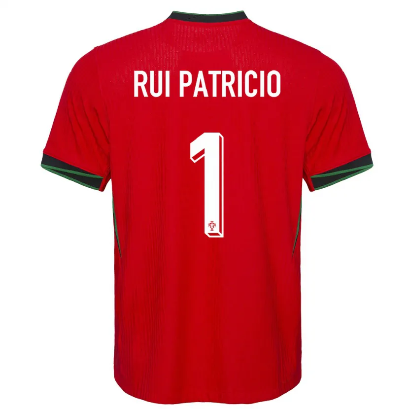 Danxen Mænd Portugal Rui Patricio #1 Rød Hjemmebane Spillertrøjer 24-26 Trøje T-Shirt