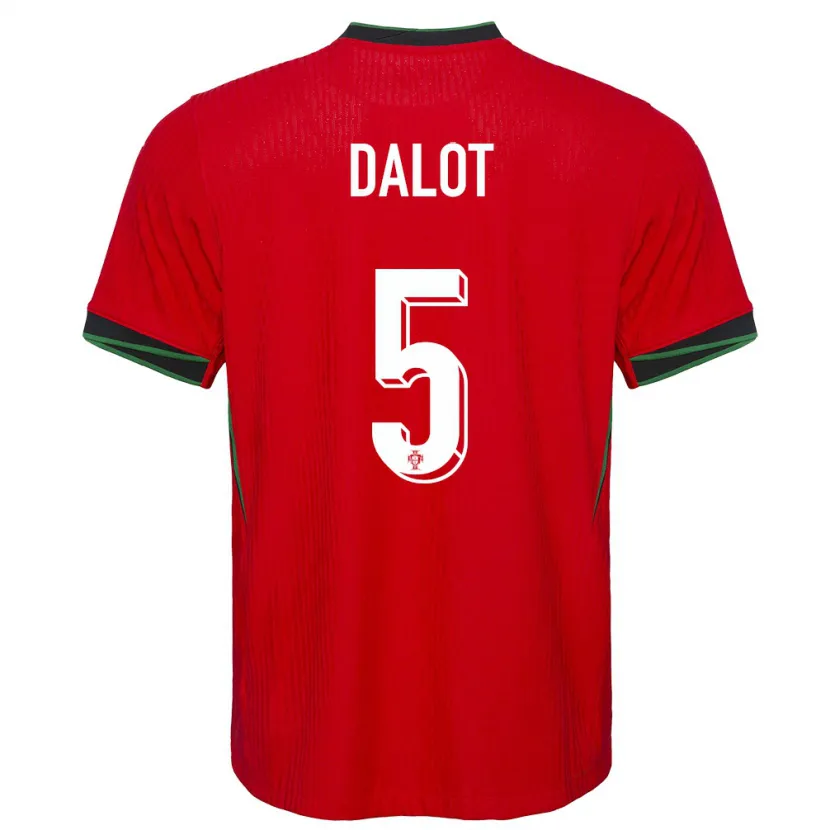 Danxen Mænd Portugal Diogo Dalot #5 Rød Hjemmebane Spillertrøjer 24-26 Trøje T-Shirt