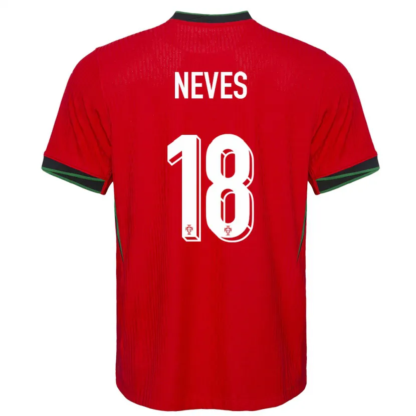 Danxen Mænd Portugal Ruben Neves #18 Rød Hjemmebane Spillertrøjer 24-26 Trøje T-Shirt