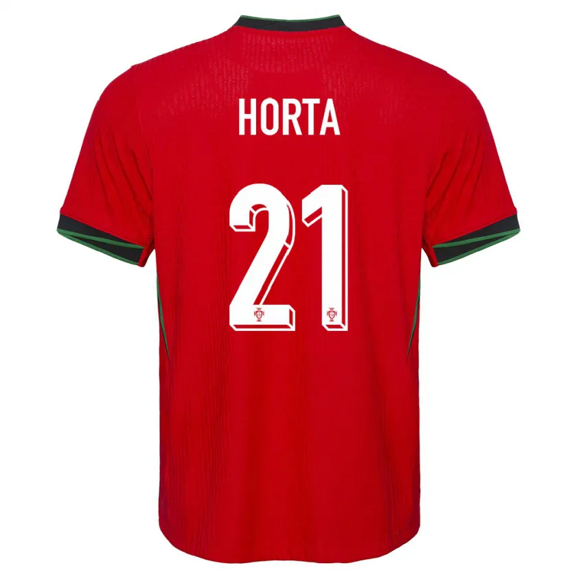 Danxen Mænd Portugal Ricardo Horta #21 Rød Hjemmebane Spillertrøjer 24-26 Trøje T-Shirt