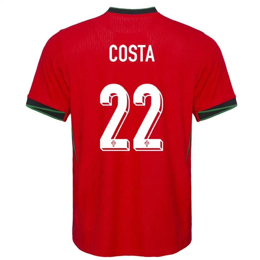 Danxen Mænd Portugal Diogo Costa #22 Rød Hjemmebane Spillertrøjer 24-26 Trøje T-Shirt