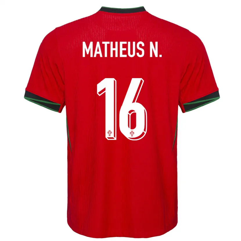 Danxen Mænd Portugal Matheus Nunes #16 Rød Hjemmebane Spillertrøjer 24-26 Trøje T-Shirt