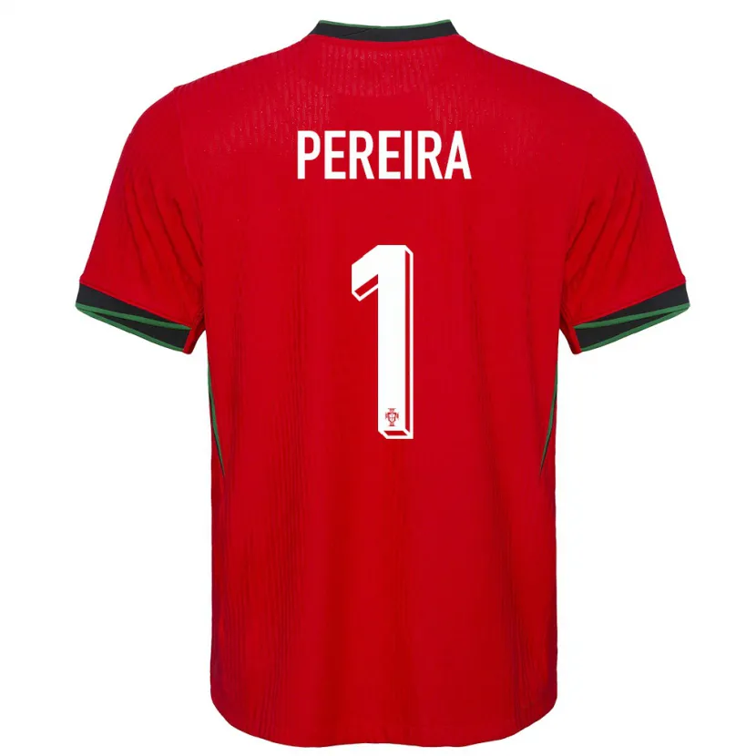 Danxen Mænd Portugal Ines Pereira #1 Rød Hjemmebane Spillertrøjer 24-26 Trøje T-Shirt