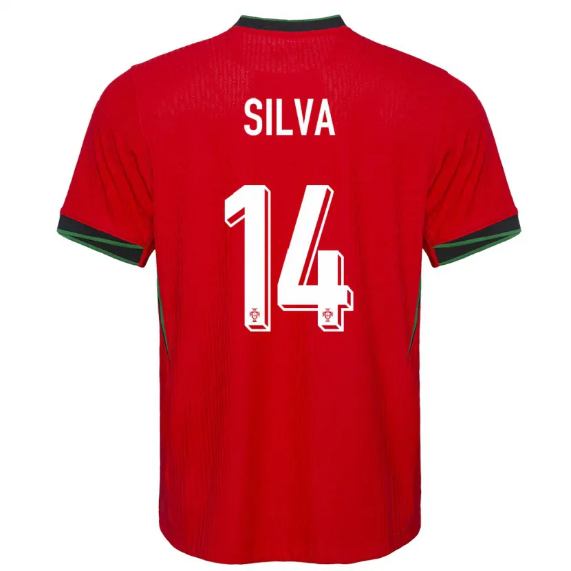 Danxen Mænd Portugal Dolores Silva #14 Rød Hjemmebane Spillertrøjer 24-26 Trøje T-Shirt