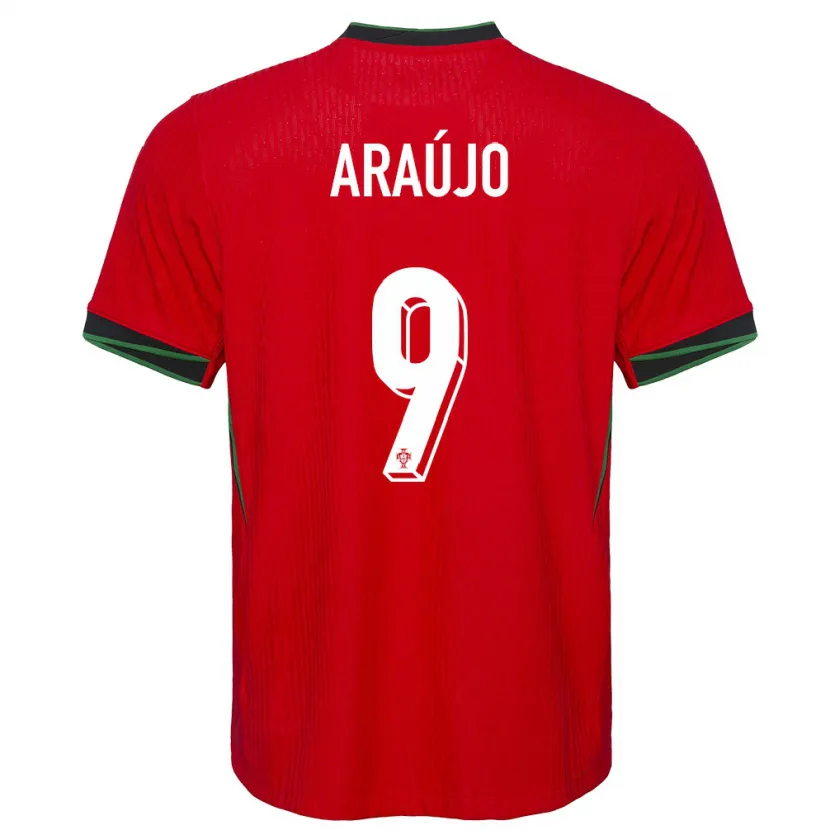 Danxen Mænd Portugal Henrique Araujo #9 Rød Hjemmebane Spillertrøjer 24-26 Trøje T-Shirt