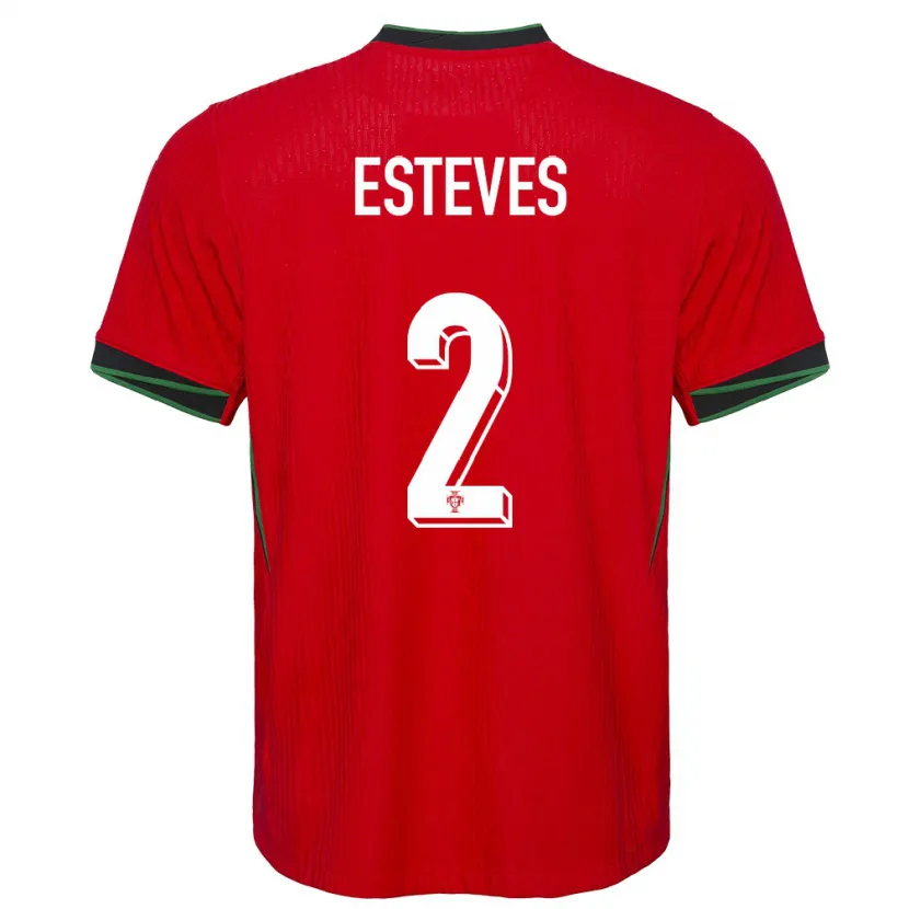 Danxen Mænd Portugal Goncalo Esteves #2 Rød Hjemmebane Spillertrøjer 24-26 Trøje T-Shirt