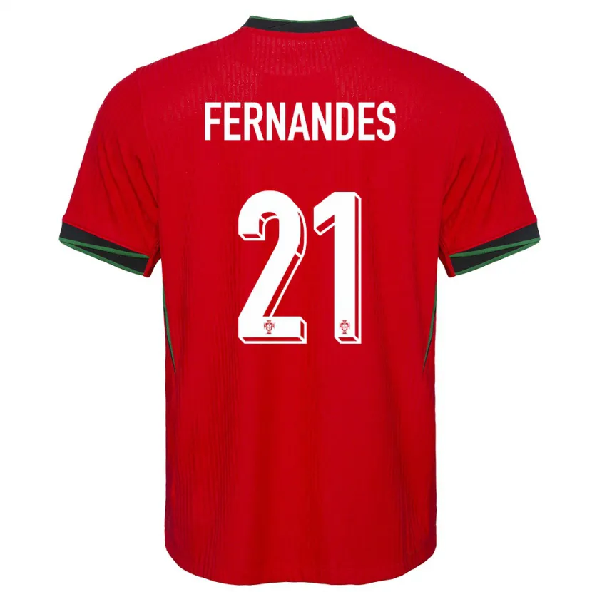 Danxen Mænd Portugal Mateus Fernandes #21 Rød Hjemmebane Spillertrøjer 24-26 Trøje T-Shirt