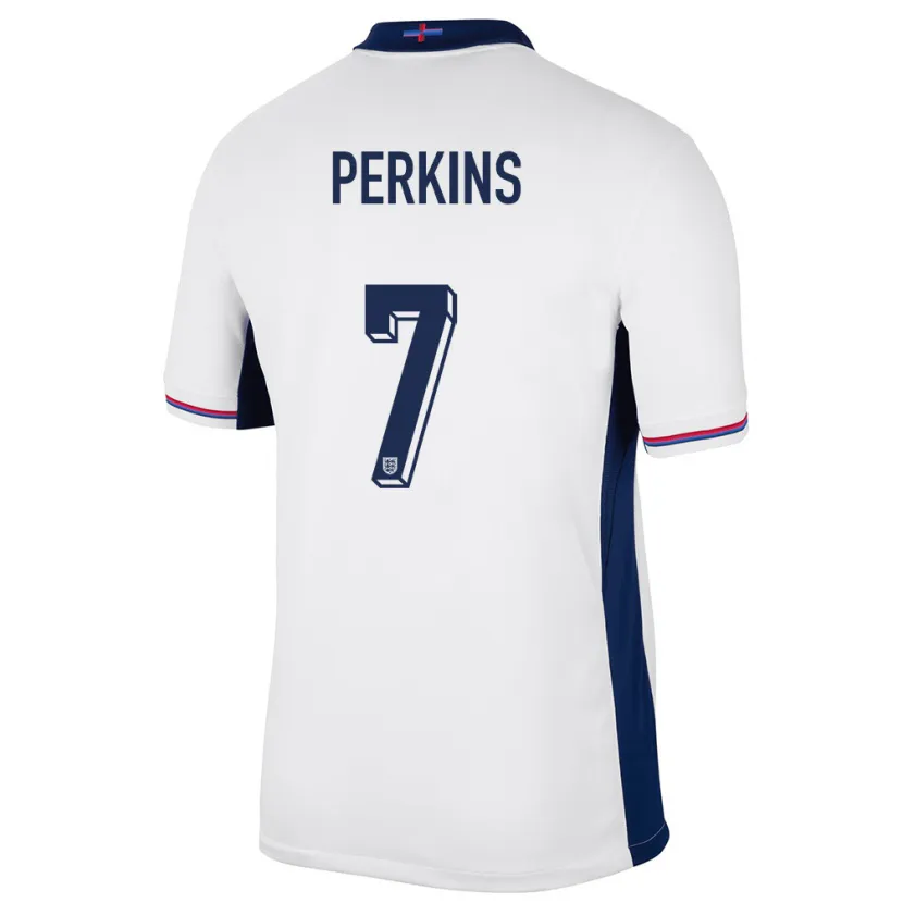 Danxen Mænd England Sonny Perkins #7 Hvid Hjemmebane Spillertrøjer 24-26 Trøje T-Shirt