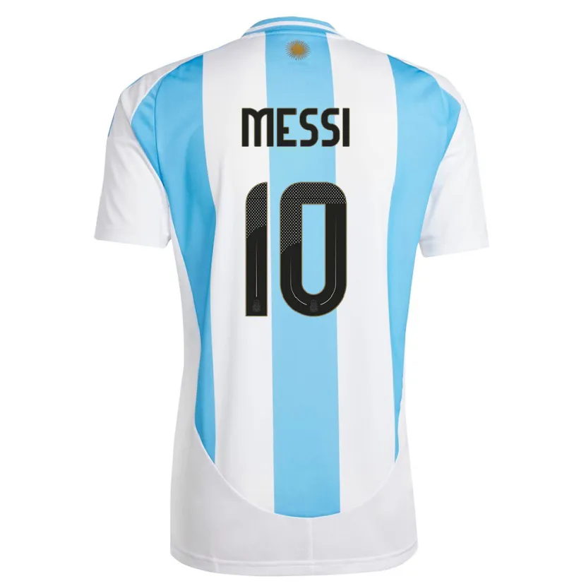 Danxen Mænd Argentina Lionel Messi #10 Hvid Blå Hjemmebane Spillertrøjer 24-26 Trøje T-Shirt