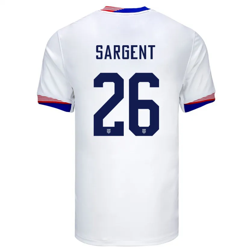 Danxen Mænd Usa Josh Sargent #26 Hvid Hjemmebane Spillertrøjer 24-26 Trøje T-Shirt