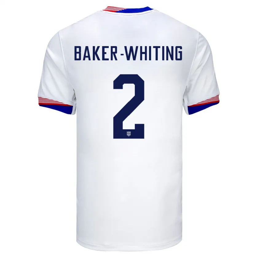 Danxen Mænd Usa Reed Baker Whiting #2 Hvid Hjemmebane Spillertrøjer 24-26 Trøje T-Shirt