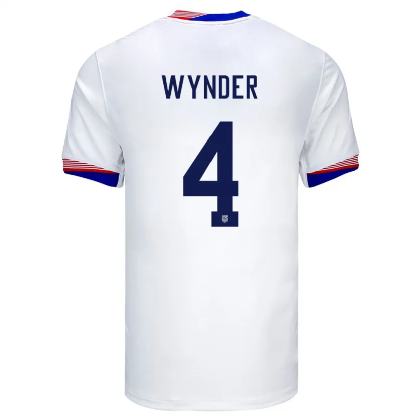 Danxen Mænd Usa Joshua Wynder #4 Hvid Hjemmebane Spillertrøjer 24-26 Trøje T-Shirt