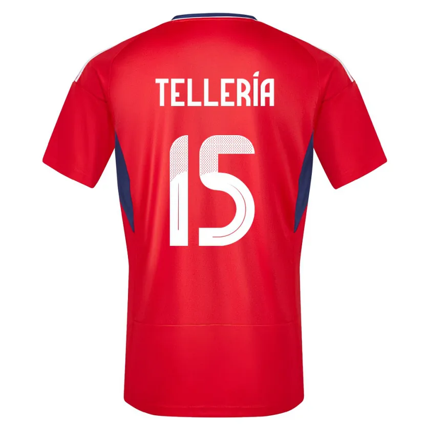 Danxen Mænd Costa Rica Jostin Telleria #15 Rød Hjemmebane Spillertrøjer 24-26 Trøje T-Shirt