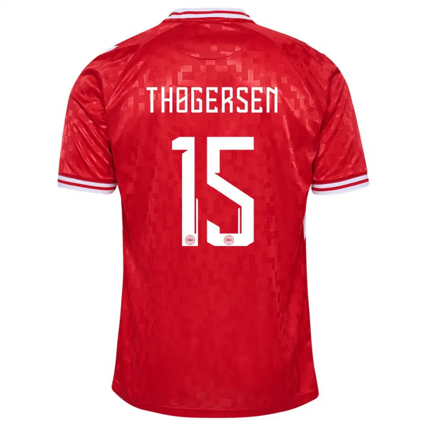 Danxen Mænd Danmark Frederikke Thøgersen #15 Rød Hjemmebane Spillertrøjer 24-26 Trøje T-Shirt