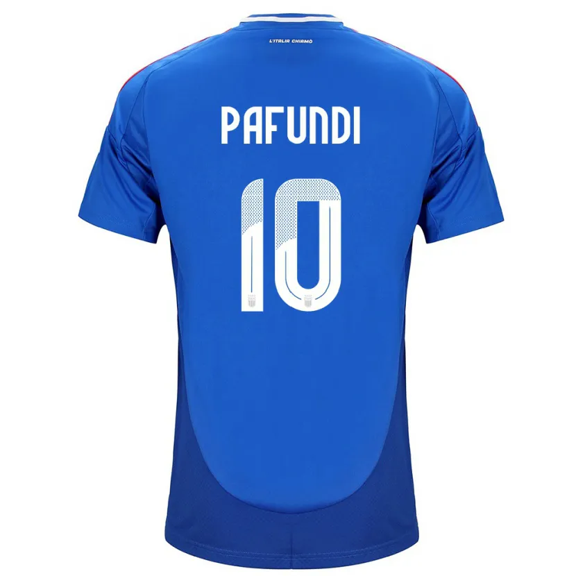 Danxen Mænd Italien Simone Pafundi #10 Blå Hjemmebane Spillertrøjer 24-26 Trøje T-Shirt