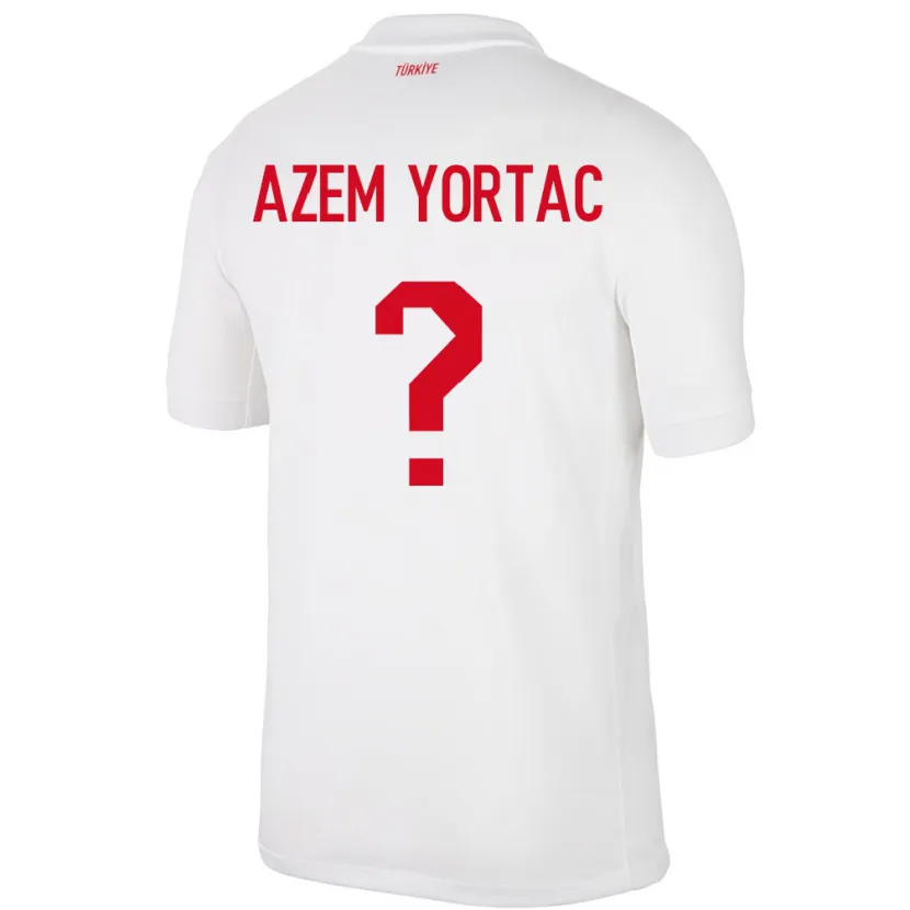 Danxen Mænd Tyrkiet Mustafa Azem Yortaç #0 Hvid Hjemmebane Spillertrøjer 24-26 Trøje T-Shirt