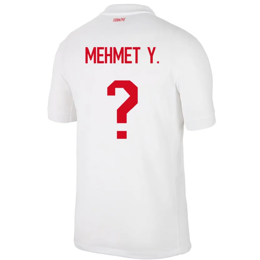 Danxen Mænd Tyrkiet Mehmet Yildirim #0 Hvid Hjemmebane Spillertrøjer 24-26 Trøje T-Shirt