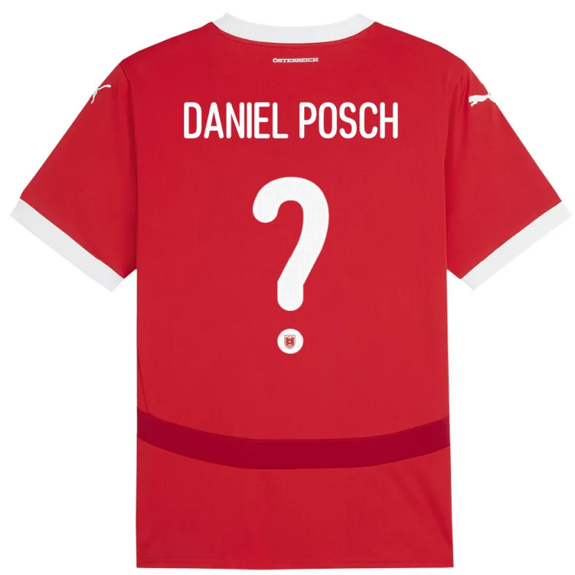 Danxen Mænd Østrig Daniel Posch #0 Rød Hjemmebane Spillertrøjer 24-26 Trøje T-Shirt