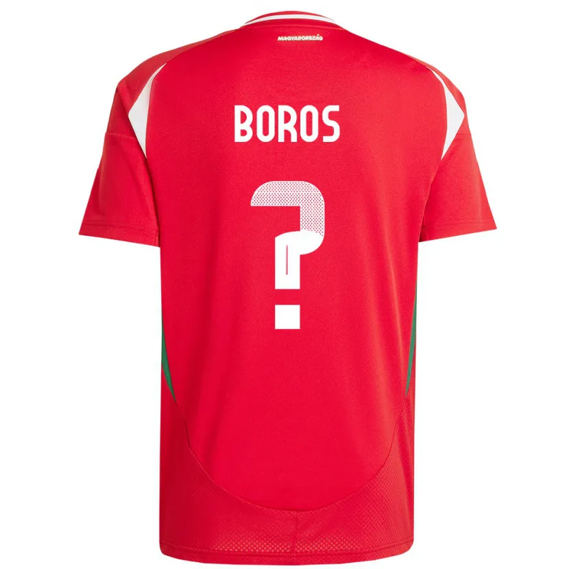 Danxen Mænd Ungarn Zsombor Boros #0 Rød Hjemmebane Spillertrøjer 24-26 Trøje T-Shirt