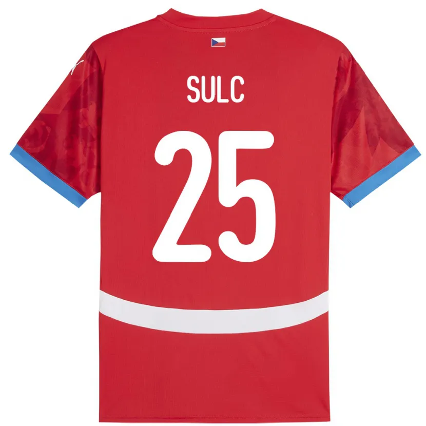 Danxen Mænd Tjekkiet Pavel Sulc #25 Rød Hjemmebane Spillertrøjer 24-26 Trøje T-Shirt