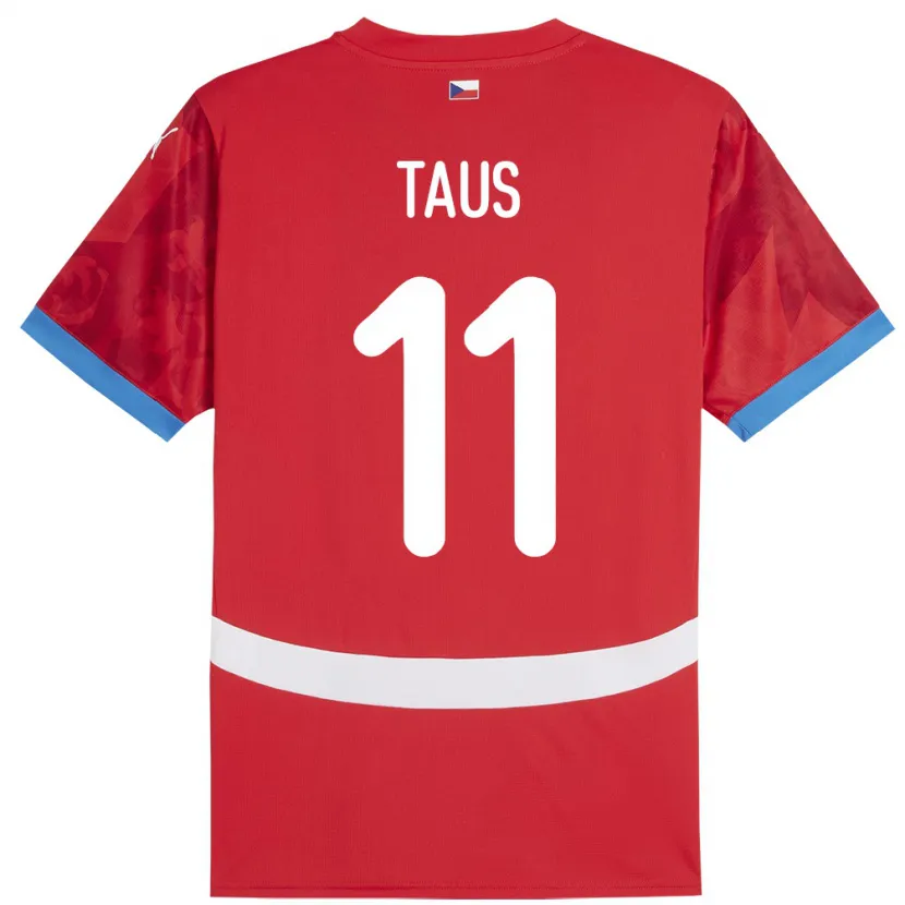 Danxen Mænd Tjekkiet Martin Taus #11 Rød Hjemmebane Spillertrøjer 24-26 Trøje T-Shirt