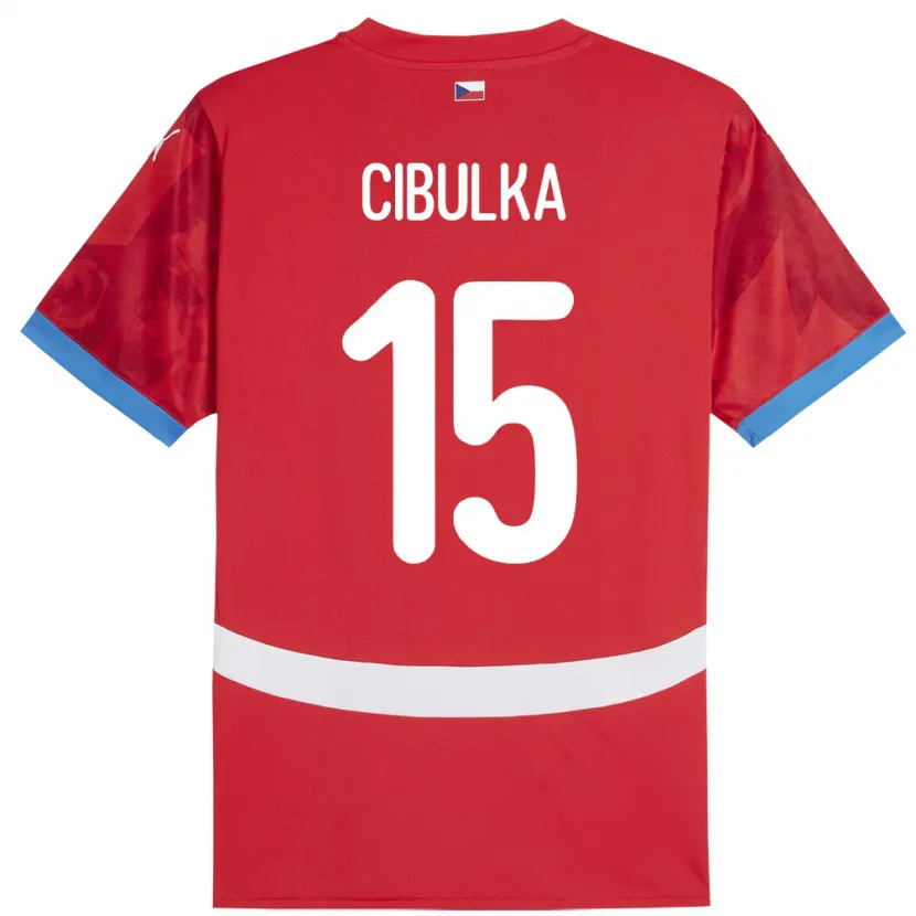 Danxen Mænd Tjekkiet Oskar Cibulka #15 Rød Hjemmebane Spillertrøjer 24-26 Trøje T-Shirt