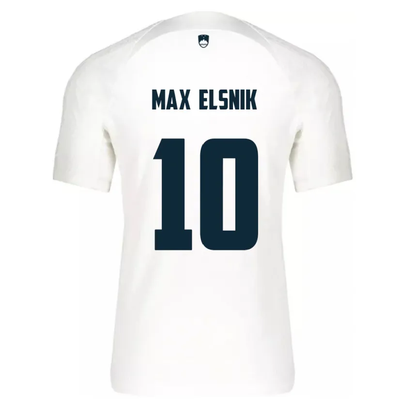 Danxen Mænd Slovenien Timi Max Elsnik #10 Hvid Hjemmebane Spillertrøjer 24-26 Trøje T-Shirt