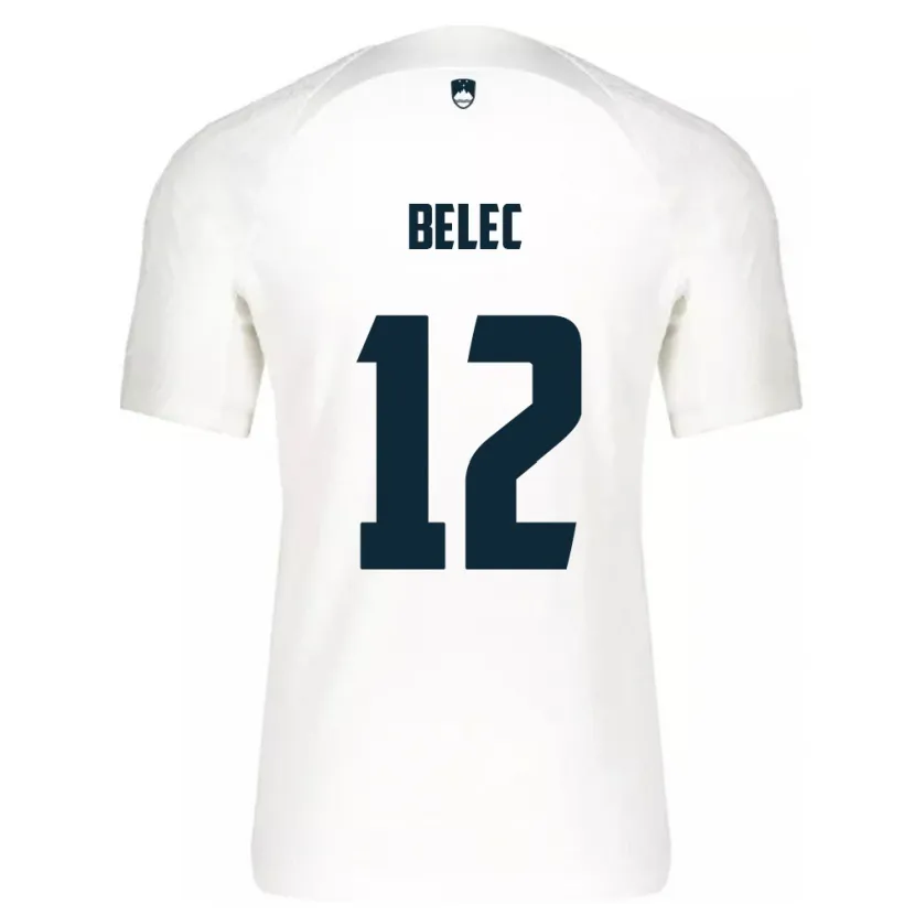 Danxen Mænd Slovenien Vid Belec #12 Hvid Hjemmebane Spillertrøjer 24-26 Trøje T-Shirt