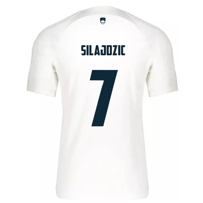 Danxen Mænd Slovenien Riad Silajdzic #7 Hvid Hjemmebane Spillertrøjer 24-26 Trøje T-Shirt