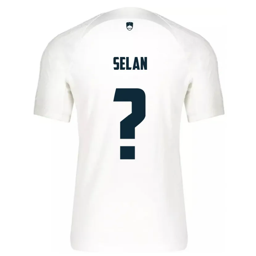 Danxen Mænd Slovenien Beno Selan #0 Hvid Hjemmebane Spillertrøjer 24-26 Trøje T-Shirt