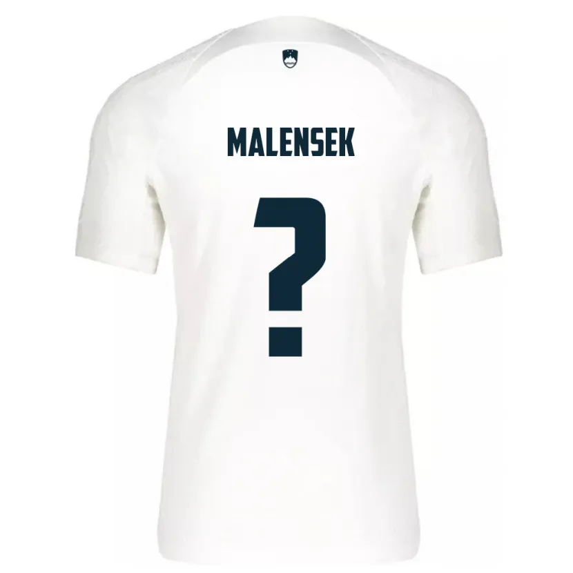 Danxen Mænd Slovenien Matej Malensek #0 Hvid Hjemmebane Spillertrøjer 24-26 Trøje T-Shirt