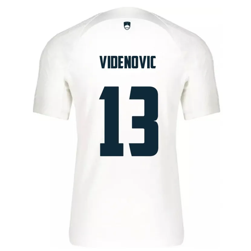 Danxen Mænd Slovenien Denis Videnovic #13 Hvid Hjemmebane Spillertrøjer 24-26 Trøje T-Shirt