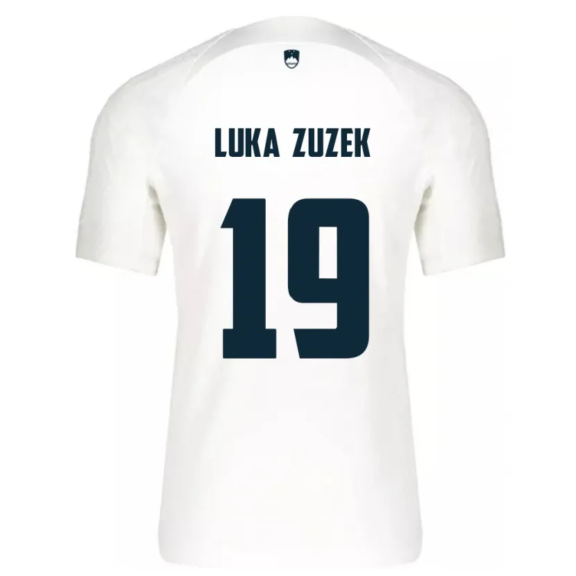 Danxen Mænd Slovenien Zan Luka Zuzek #19 Hvid Hjemmebane Spillertrøjer 24-26 Trøje T-Shirt