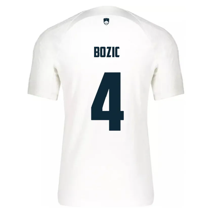 Danxen Mænd Slovenien Viktor Bozic #4 Hvid Hjemmebane Spillertrøjer 24-26 Trøje T-Shirt