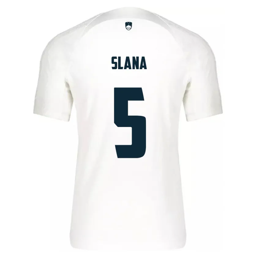 Danxen Mænd Slovenien Filip Slana #5 Hvid Hjemmebane Spillertrøjer 24-26 Trøje T-Shirt