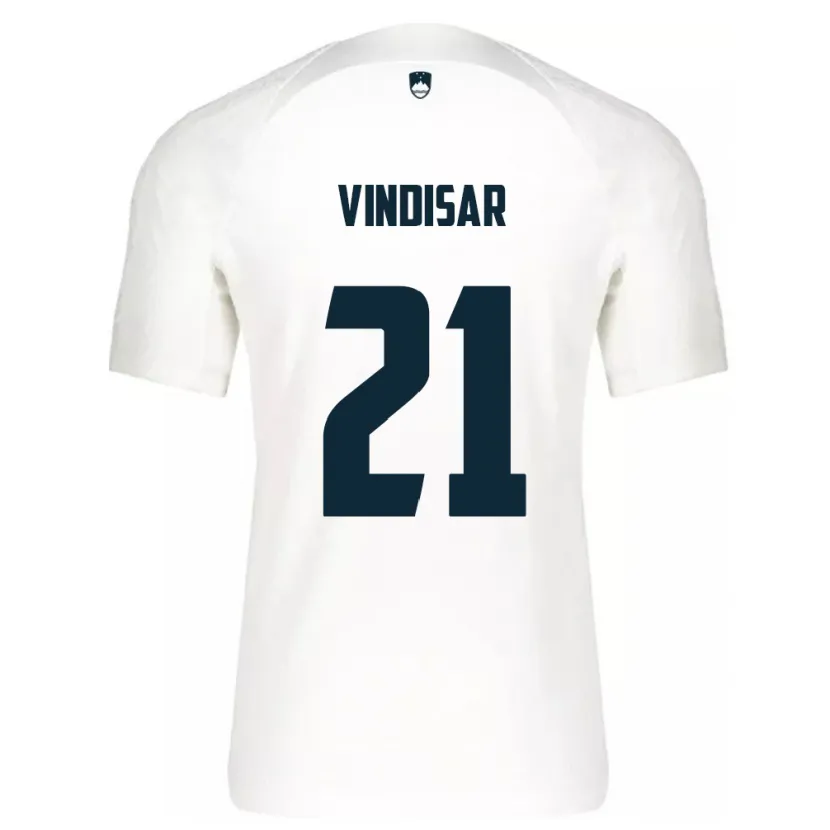 Danxen Mænd Slovenien Zala Vindišar #21 Hvid Hjemmebane Spillertrøjer 24-26 Trøje T-Shirt