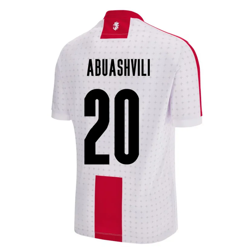 Danxen Mænd Georgia Giorgi Abuashvili #20 Hvid Hjemmebane Spillertrøjer 24-26 Trøje T-Shirt