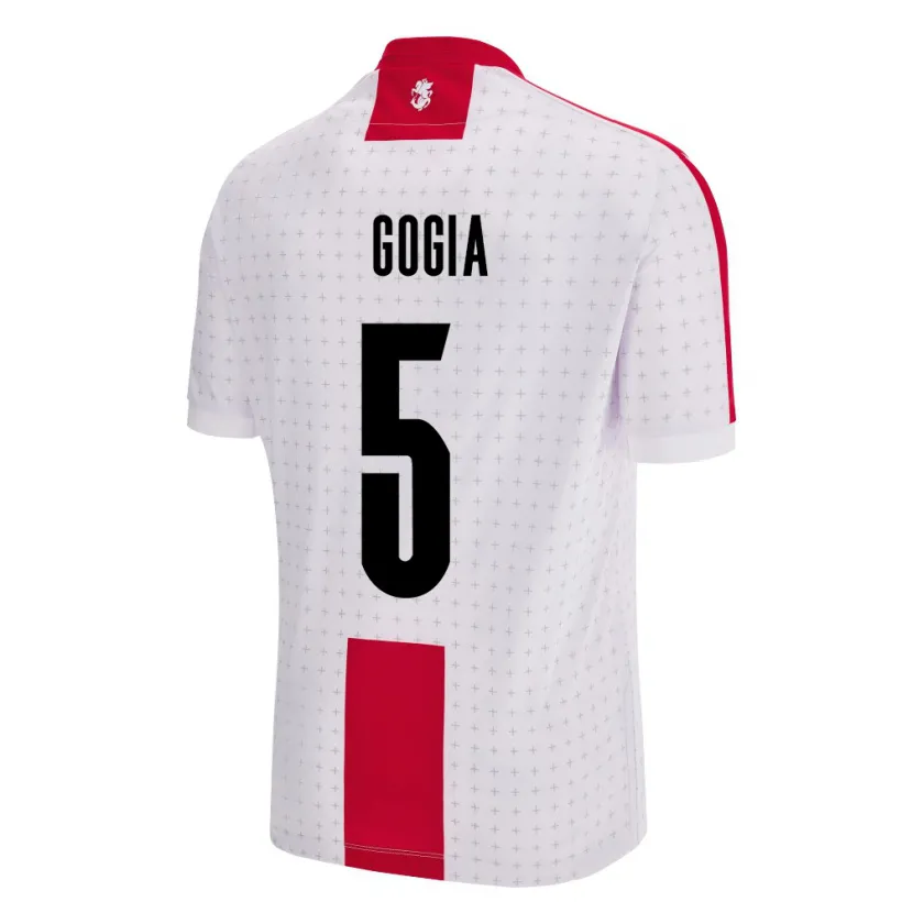 Danxen Mænd Georgia Gigi Gogia #5 Hvid Hjemmebane Spillertrøjer 24-26 Trøje T-Shirt