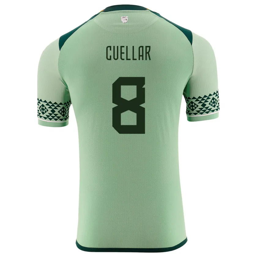 Danxen Mænd Bolivia Jaume Cuéllar #8 Lysegrøn Hjemmebane Spillertrøjer 24-26 Trøje T-Shirt