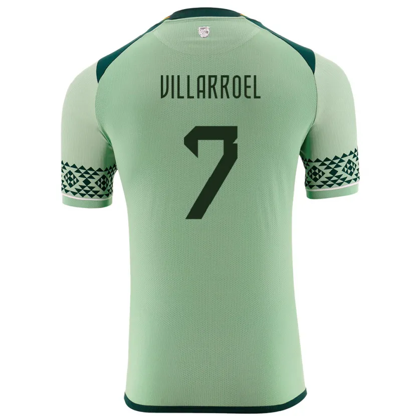 Danxen Mænd Bolivia Miguel Villarroel #7 Lysegrøn Hjemmebane Spillertrøjer 24-26 Trøje T-Shirt