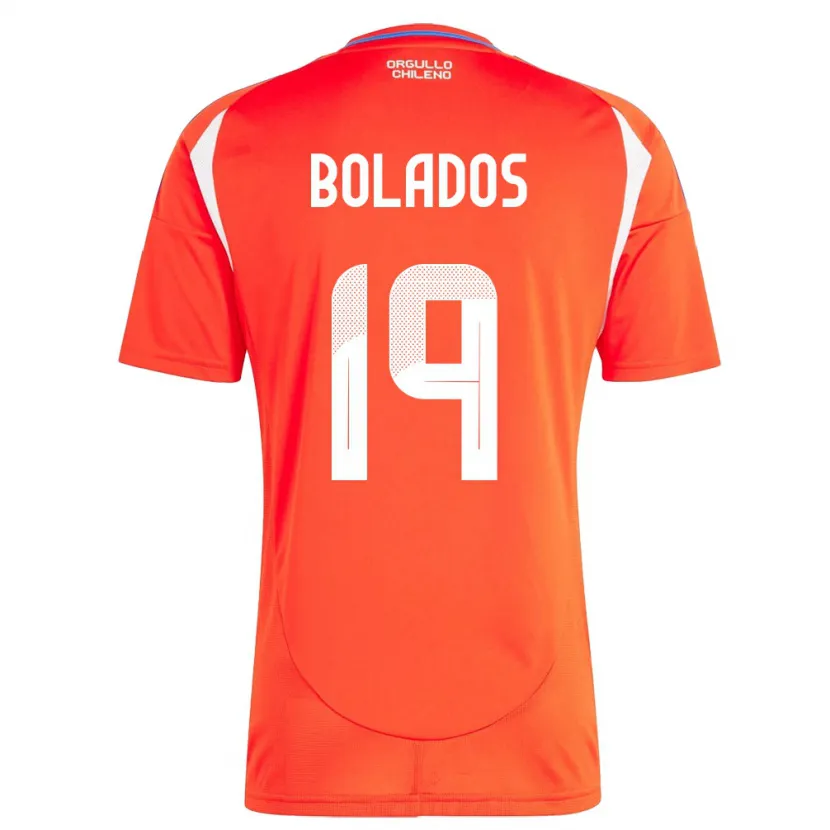 Danxen Mænd Chile Marcos Bolados #19 Rød Hjemmebane Spillertrøjer 24-26 Trøje T-Shirt