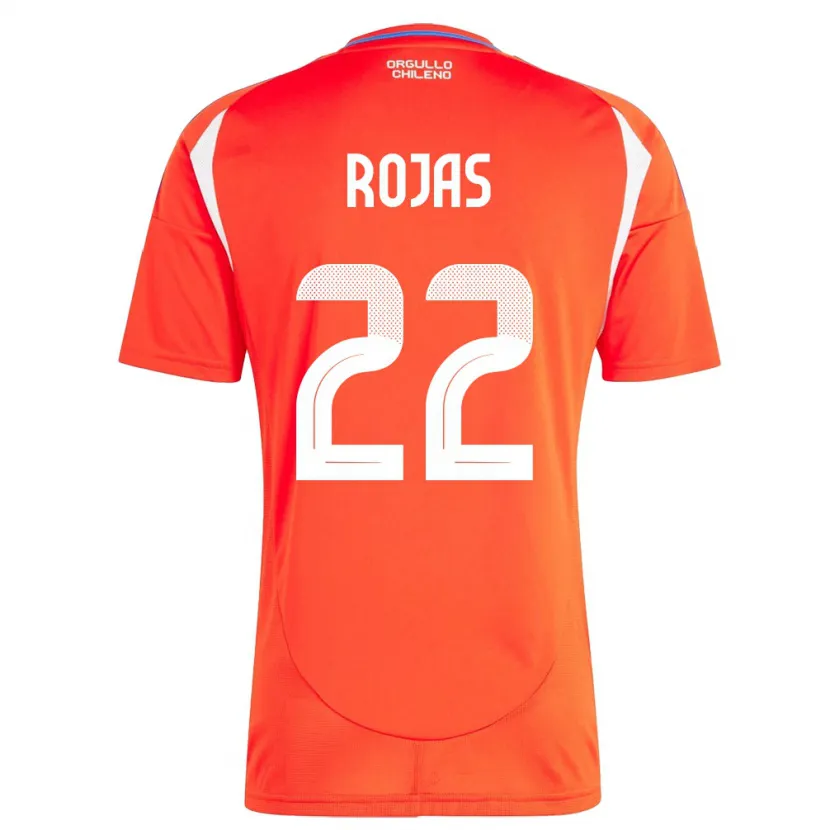 Danxen Mænd Chile Jeyson Rojas #22 Rød Hjemmebane Spillertrøjer 24-26 Trøje T-Shirt