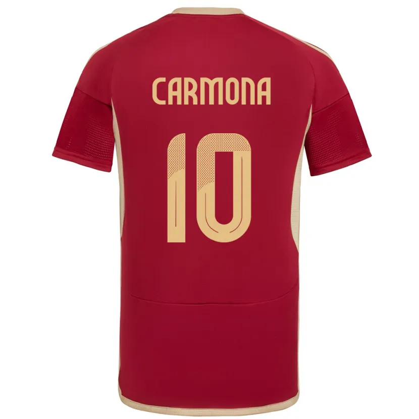 Danxen Mænd Venezuela Wikelman Carmona #10 Bourgogne Hjemmebane Spillertrøjer 24-26 Trøje T-Shirt